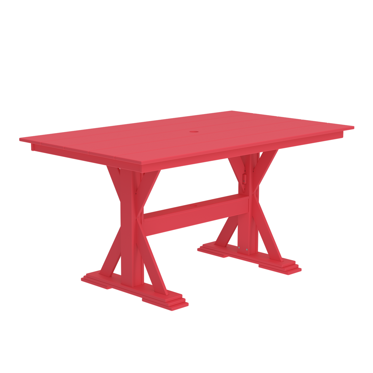 Modern Outdoor X-Base Pub Table 72"Wx42"Dx36"H