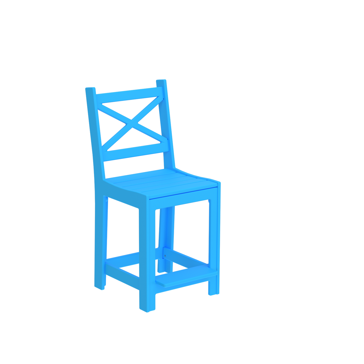 Modern Outdoor X-Back Pub Side Chair
