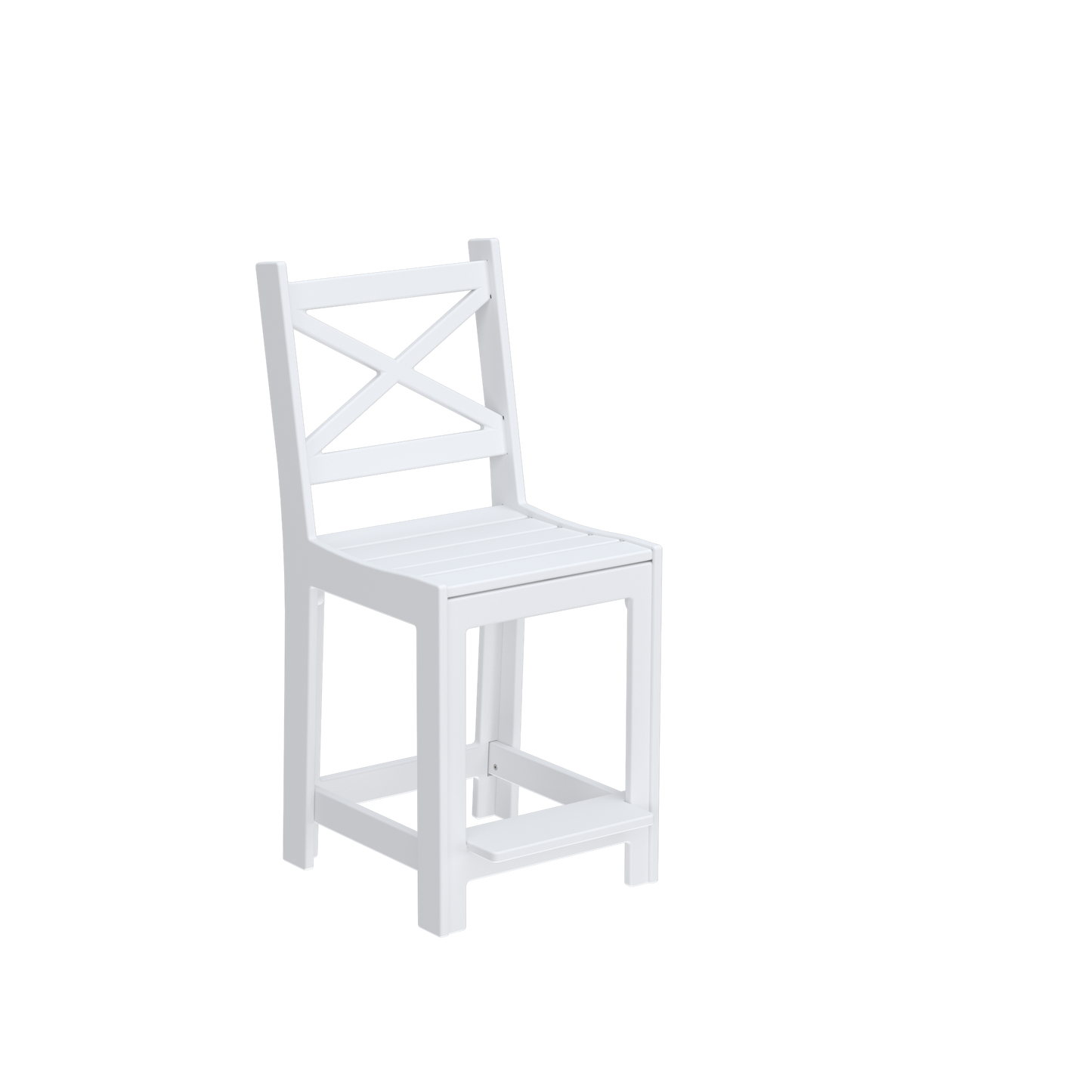 Modern Outdoor X-Back Pub Side Chair