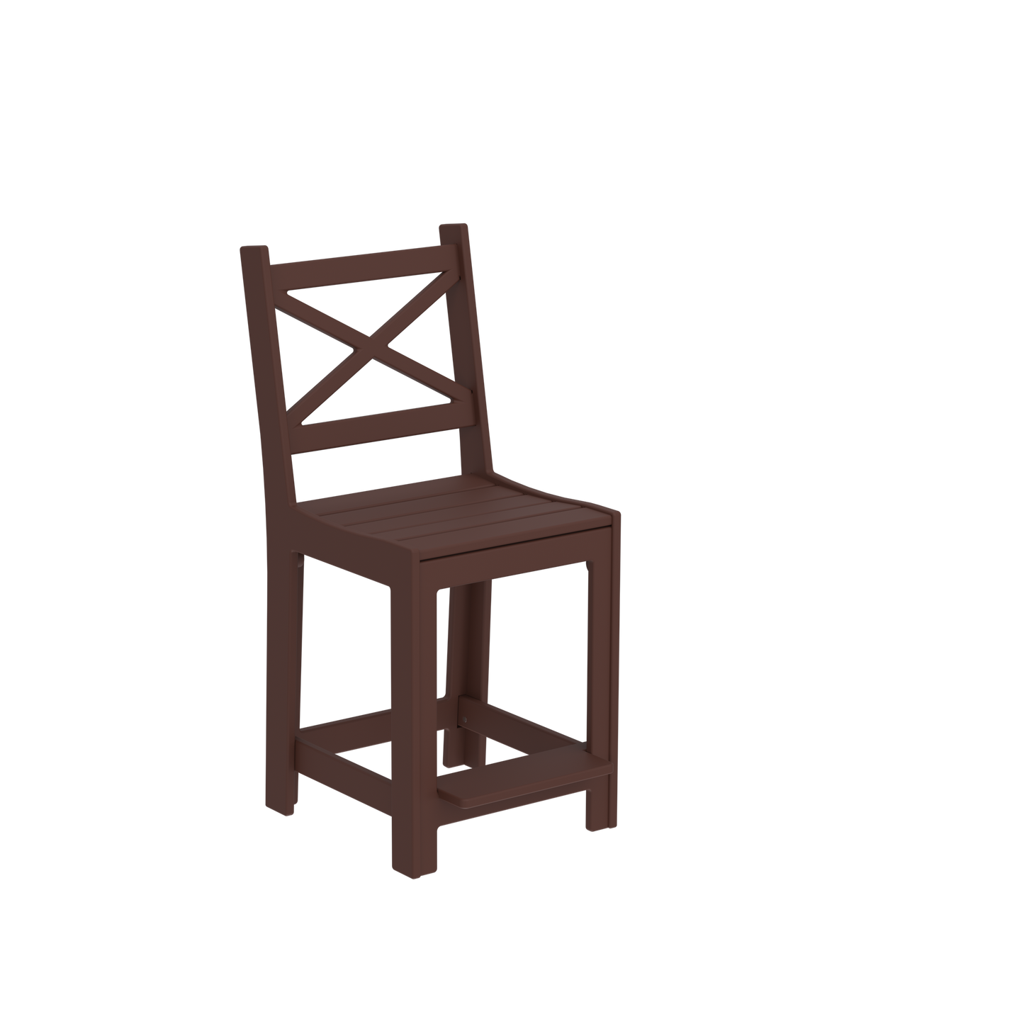 Modern Outdoor X-Back Pub Side Chair