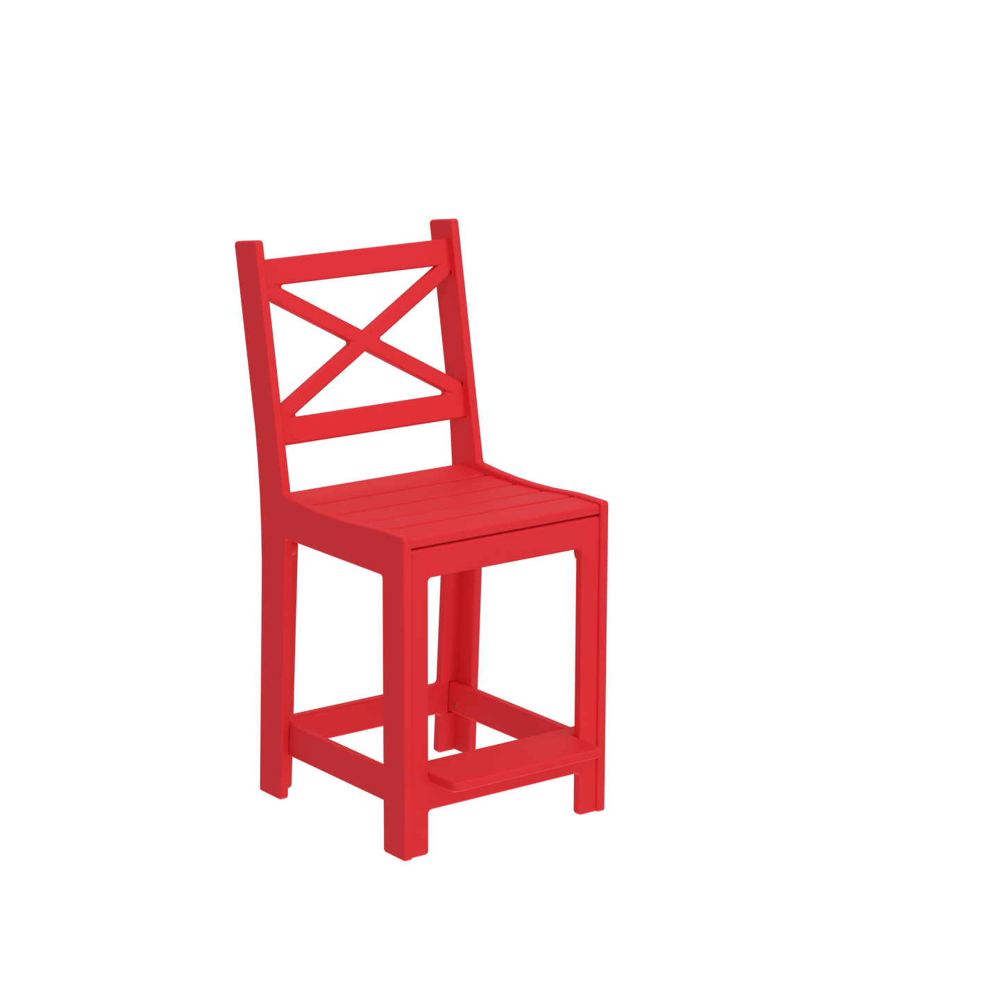 Modern Outdoor X-Back Pub Side Chair