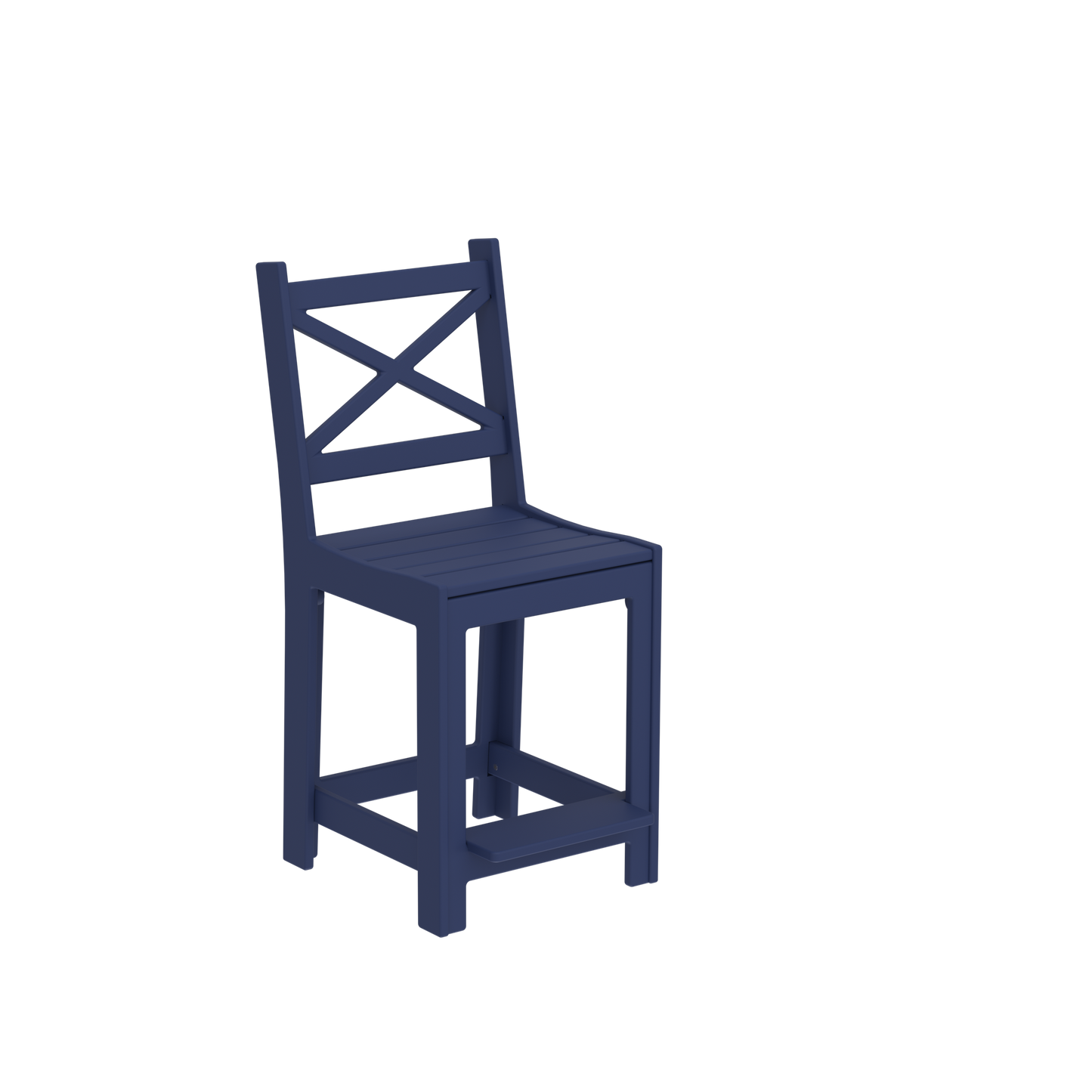 Modern Outdoor X-Back Pub Side Chair