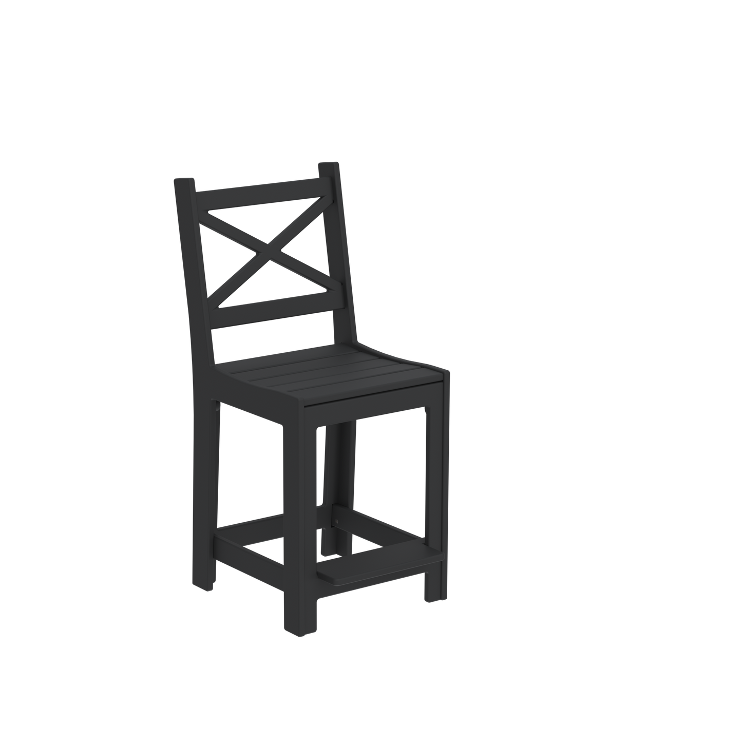 Modern Outdoor X-Back Pub Side Chair