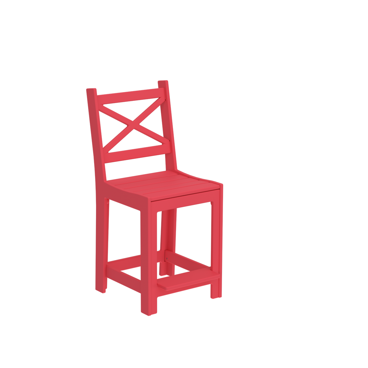 Modern Outdoor X-Back Pub Side Chair