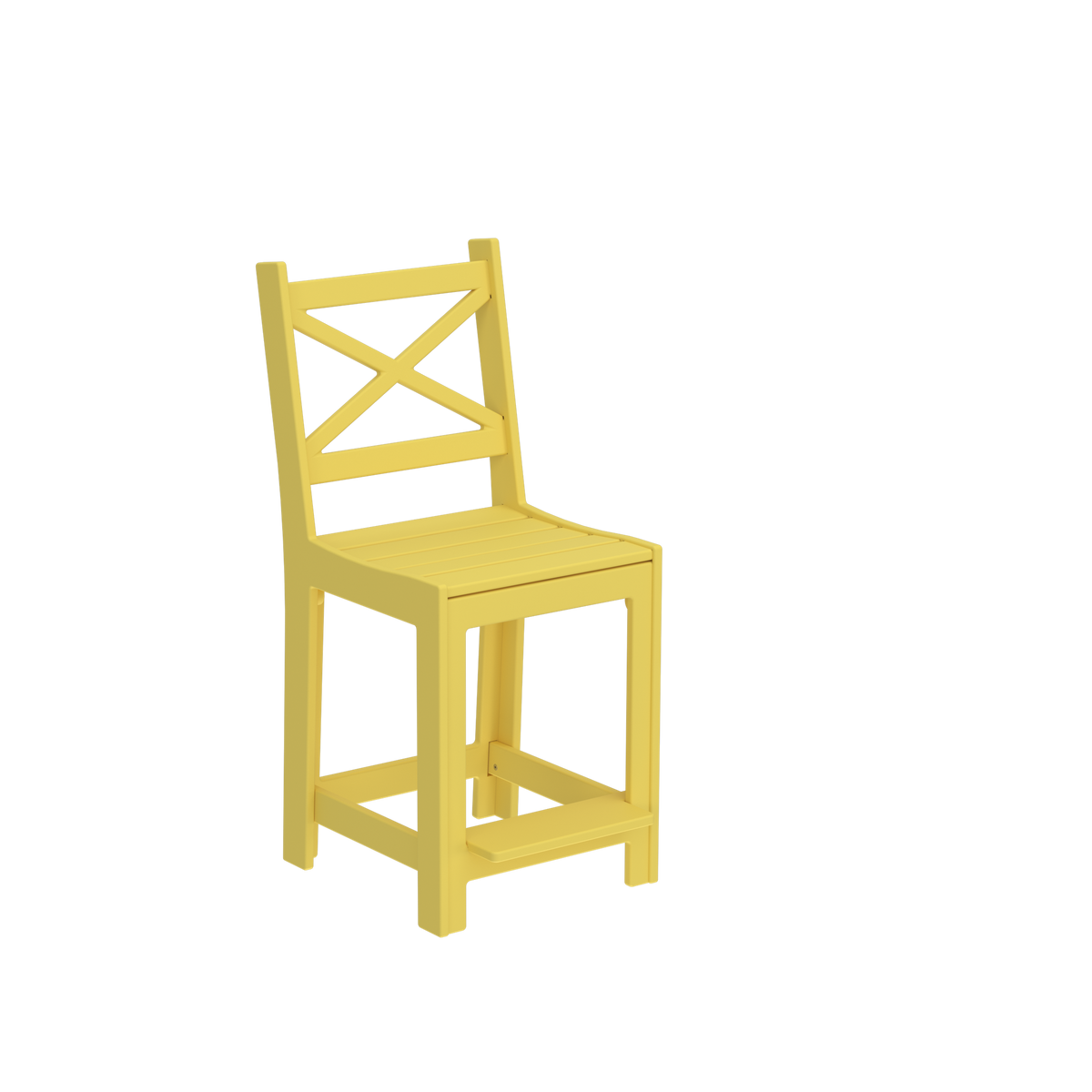 Modern Outdoor X-Back Pub Side Chair