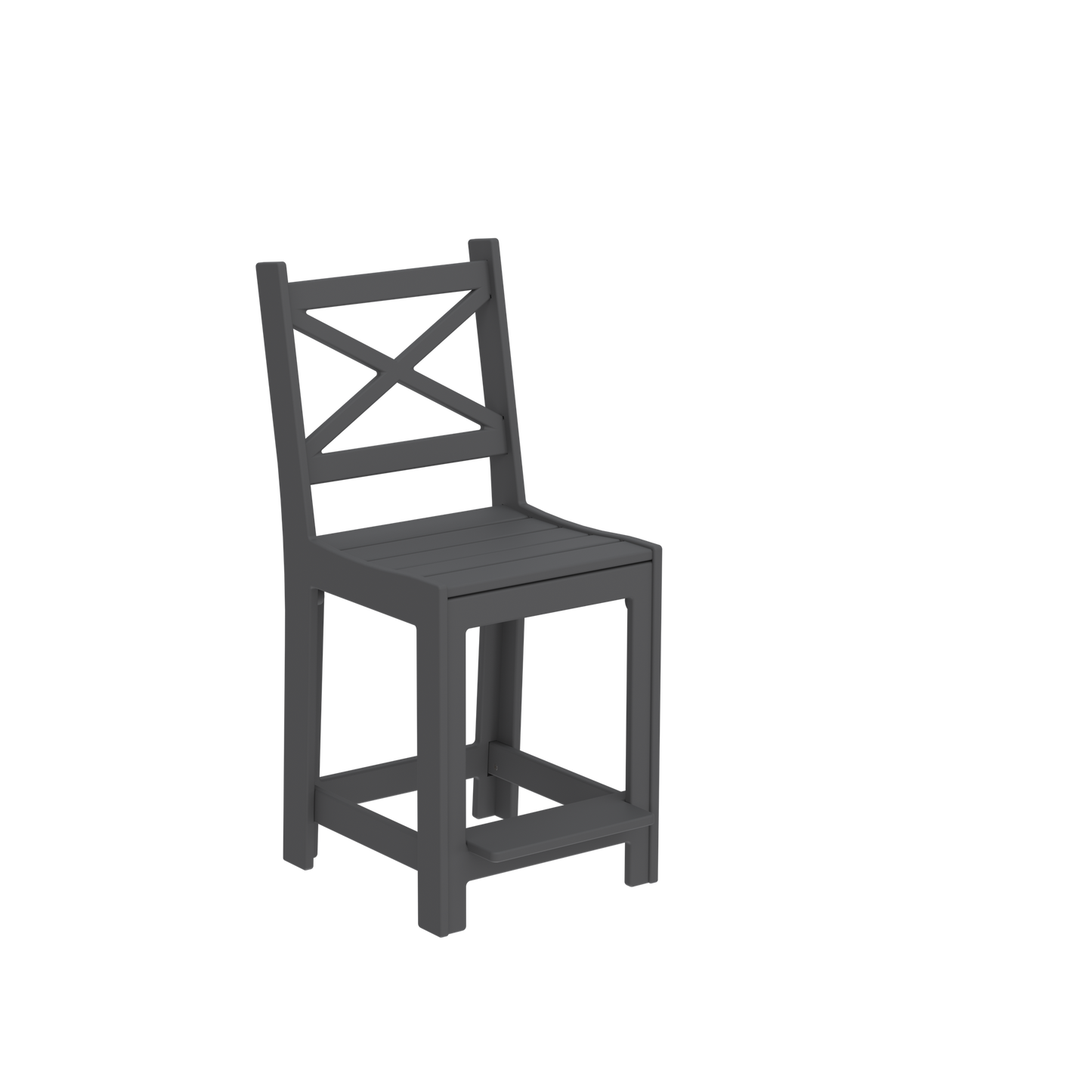 Modern Outdoor X-Back Pub Side Chair