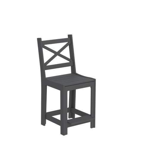 Modern Outdoor X-Back Pub Side Chair
