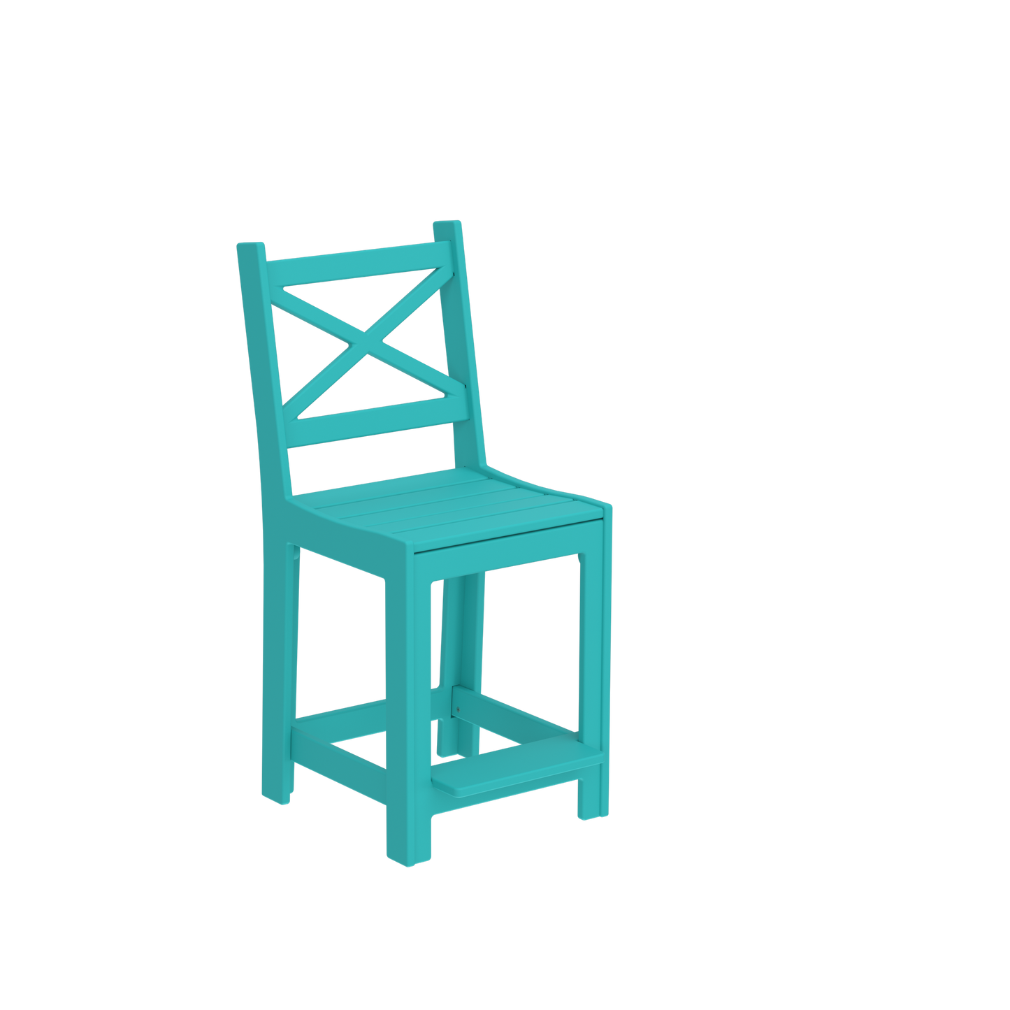 Modern Outdoor X-Back Pub Side Chair