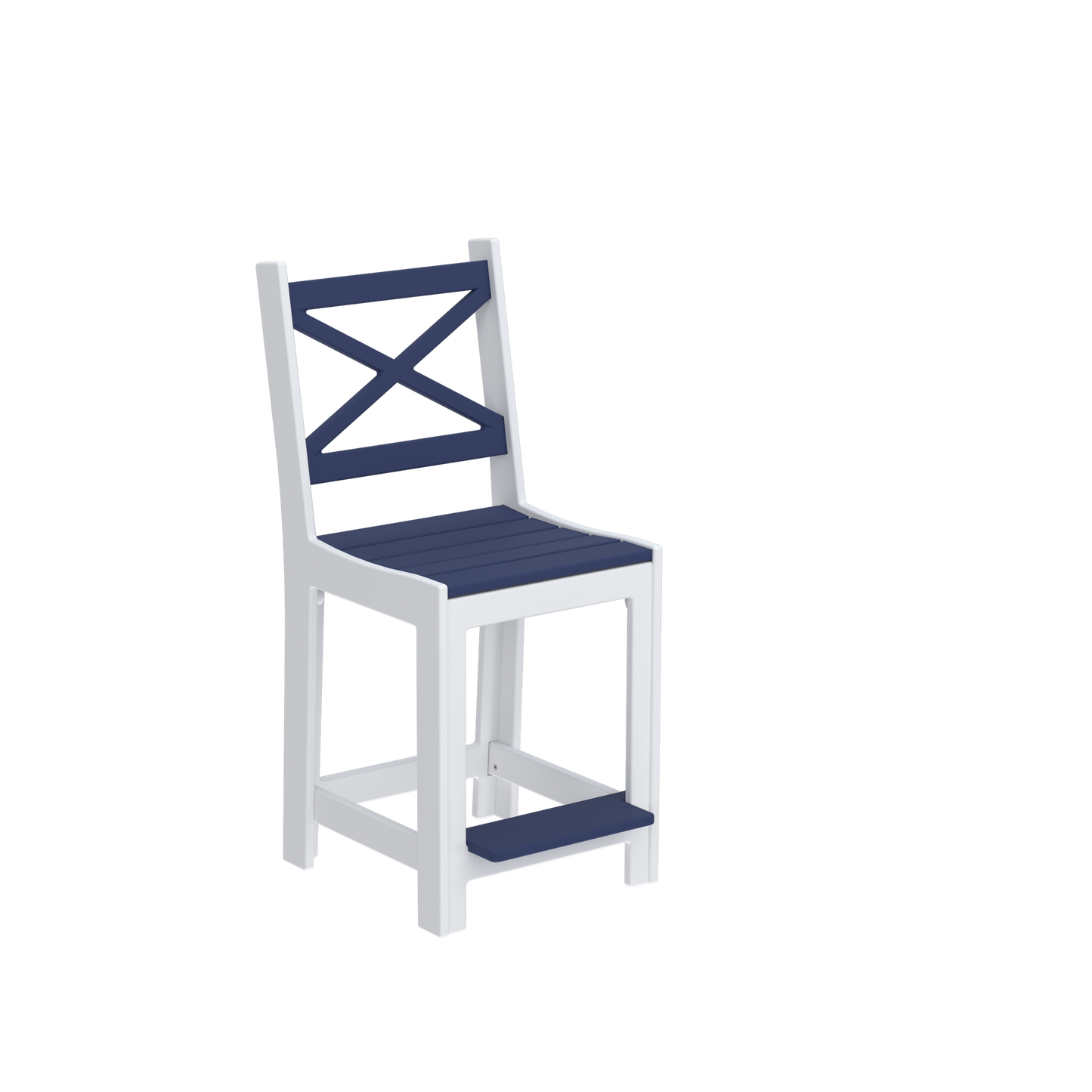 Modern Outdoor X-Back Pub Side Chair