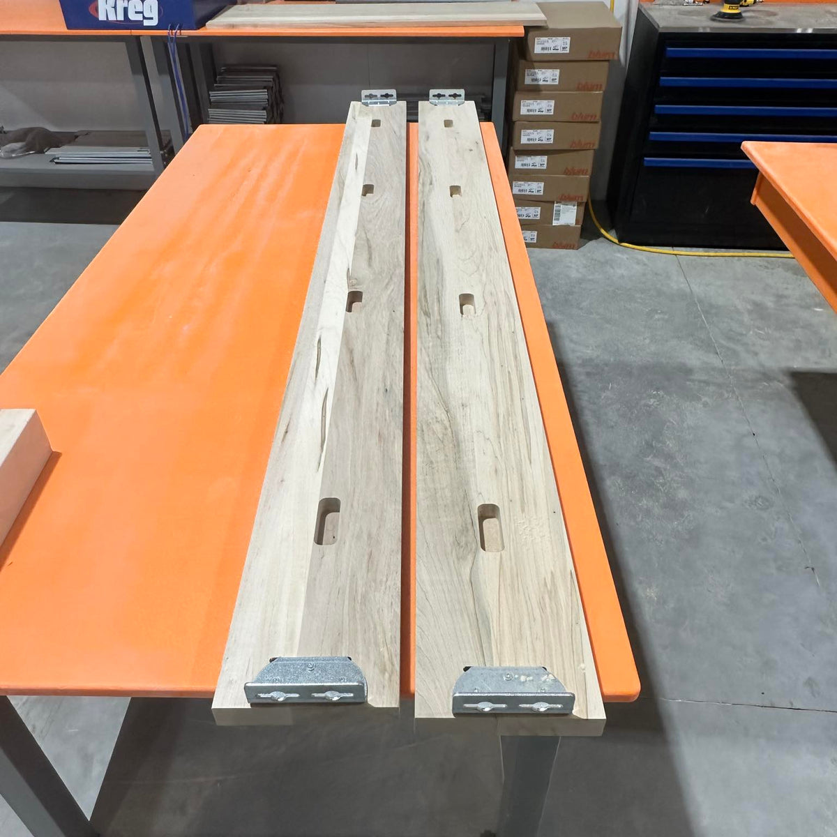 Bed Slats with Grooved Holes