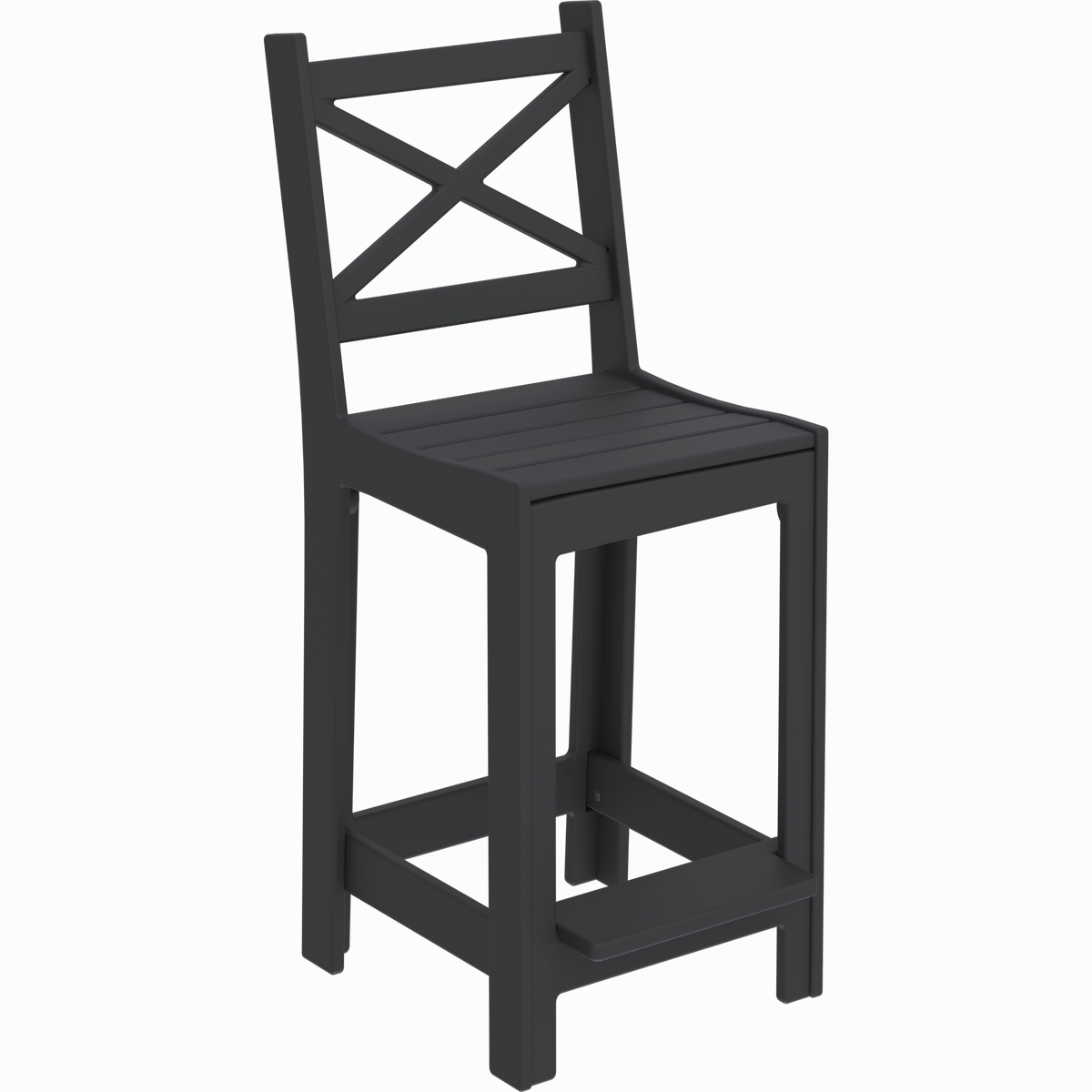Modern Outdoor X-Back Bar Side Chair