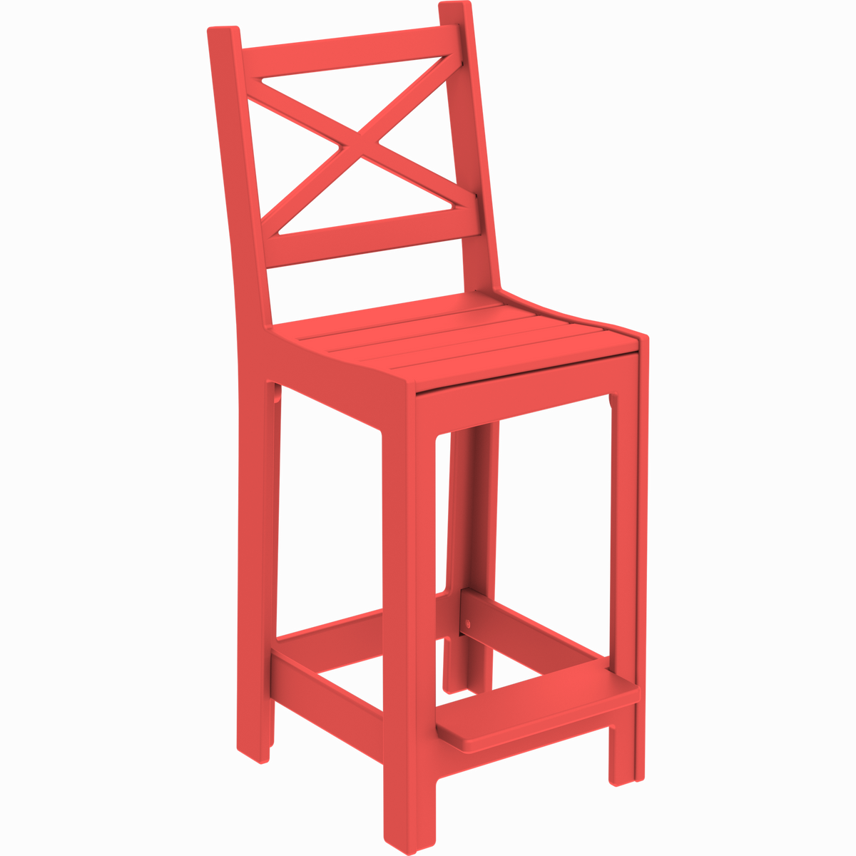Modern Outdoor X-Back Bar Side Chair