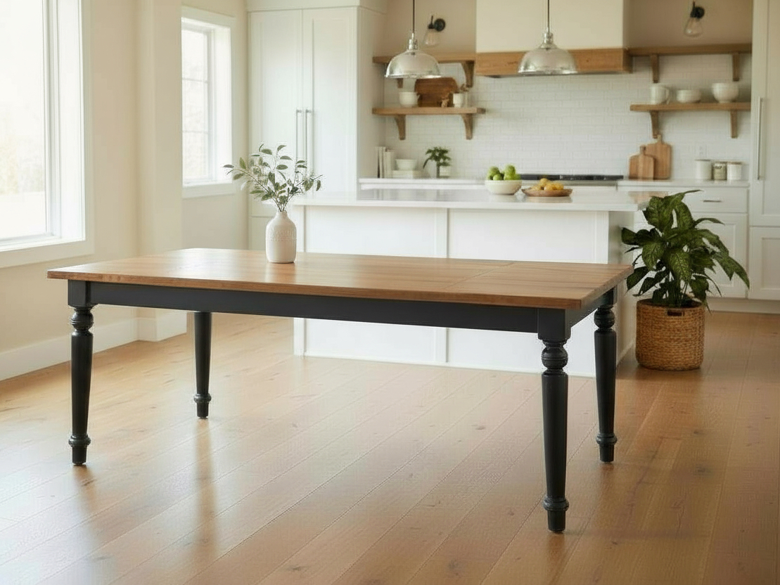 Country Lane Harvest Table 42"Dx72"Wx30"H