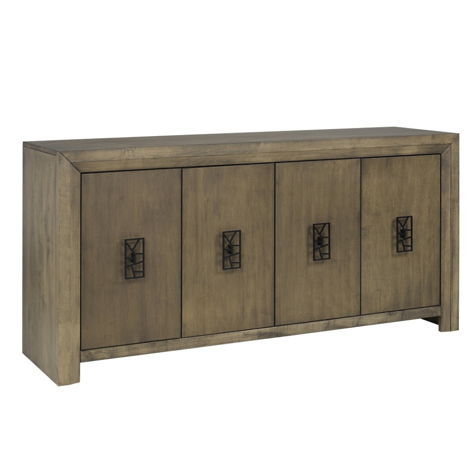 Pearl River sideboard 19" x 60" x 36" 4 door 2 interior drawer