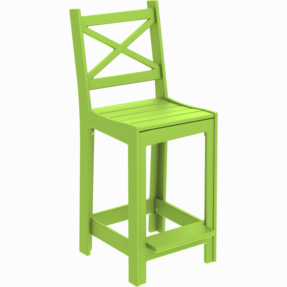 Modern Outdoor X-Back Bar Side Chair