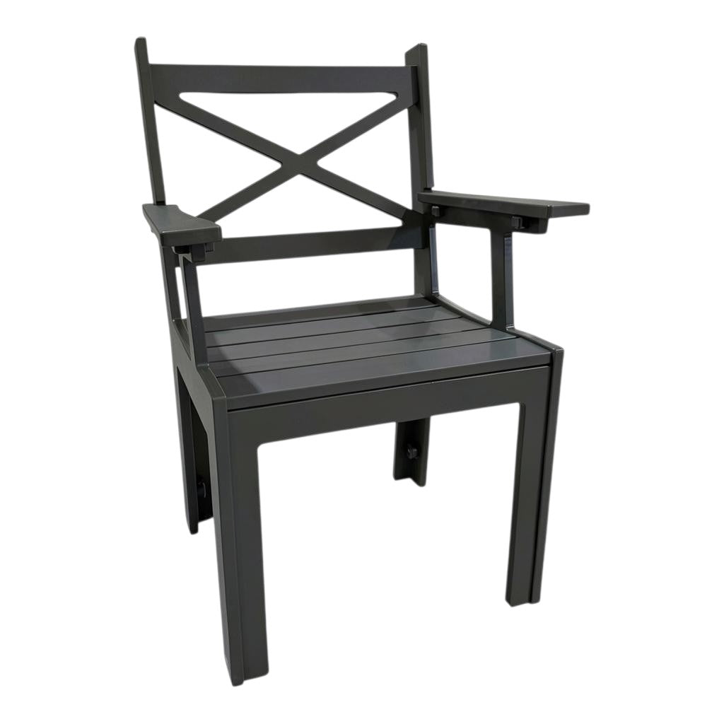 Modern Outdoor X-Back Dining Arm Chair