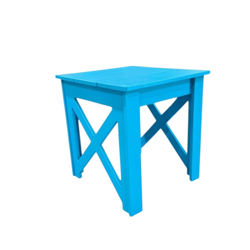 Modern Outdoor X End Table 22"Wx24"Dx24"H