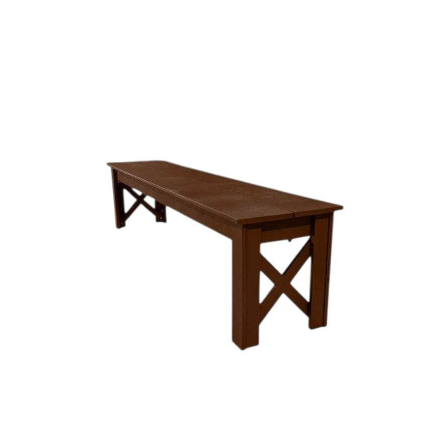 Modern Outdoor X Harvest Dining Bench