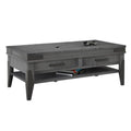 Flat Iron  Coffee Table w/2 Drawers & Shelf