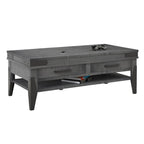 Flat Iron  Coffee Table w/2 Drawers & Shelf