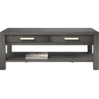Modern  Coffee Table w/2 Drawers & Shelf