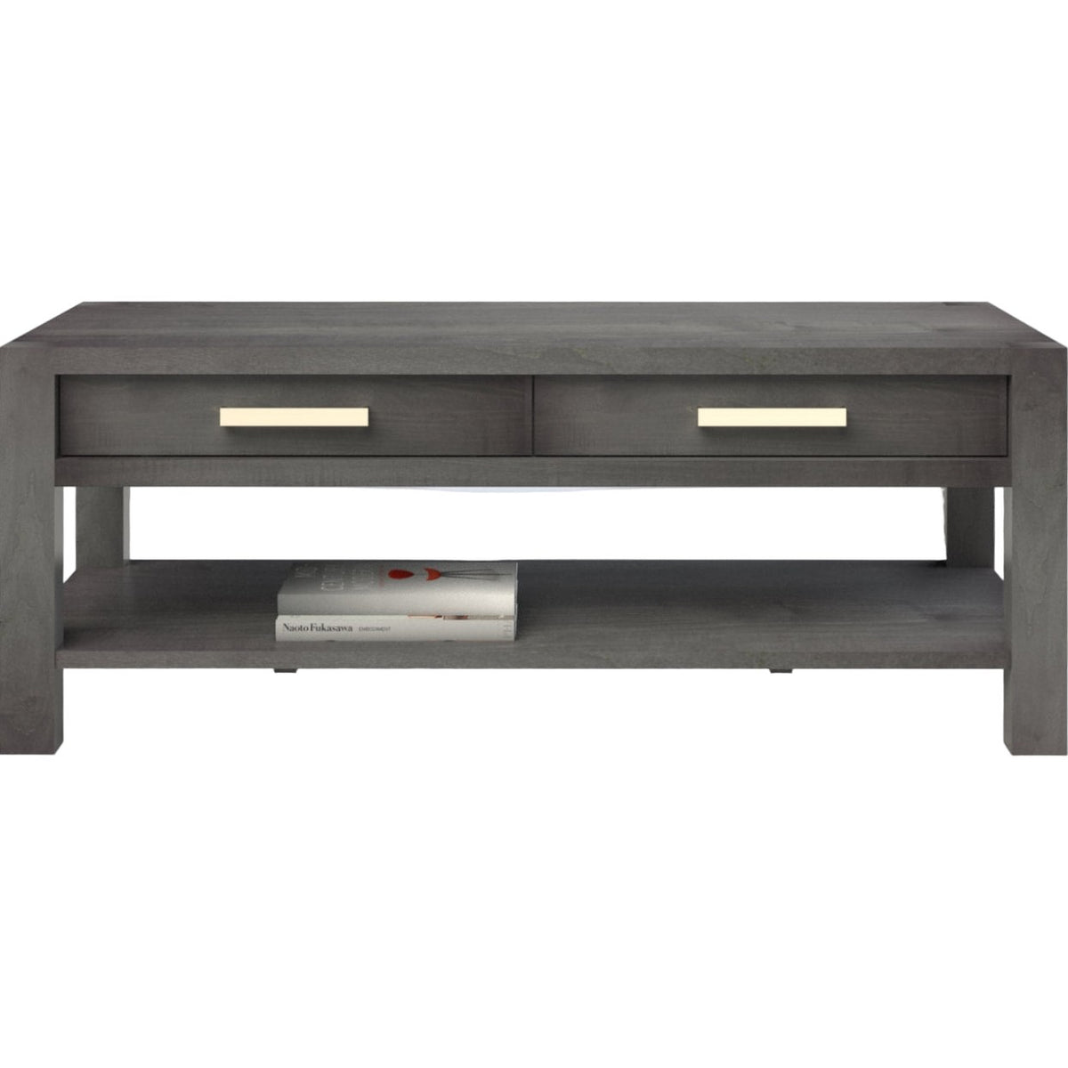 Modern  Coffee Table w/2 Drawers & Shelf