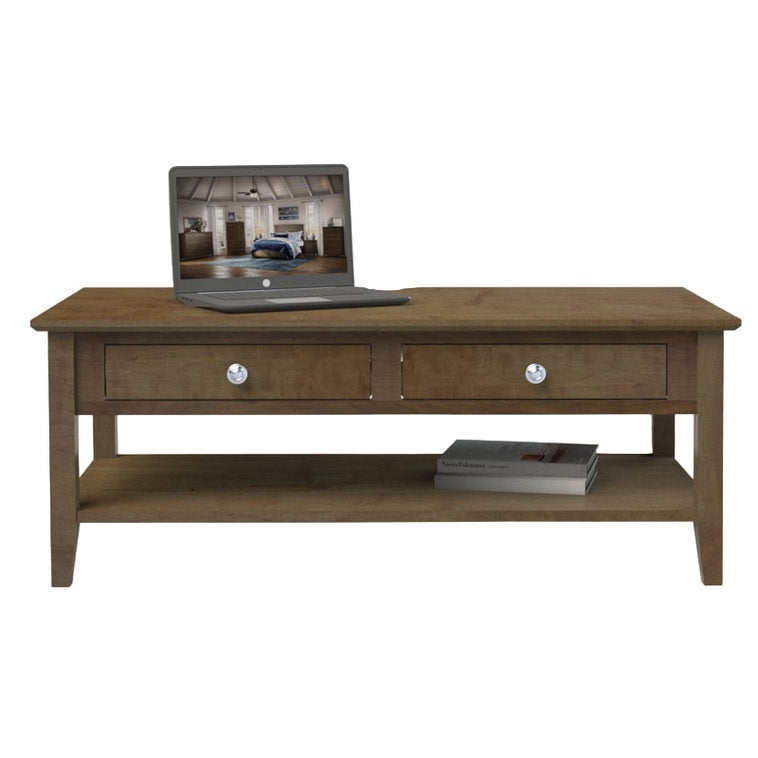 Shaker  Coffee Table w/2 Drawers & Shelf