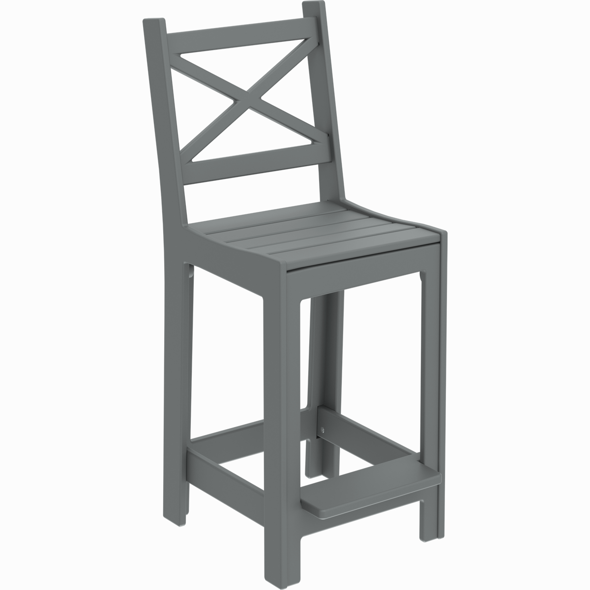Modern Outdoor X-Back Bar Side Chair