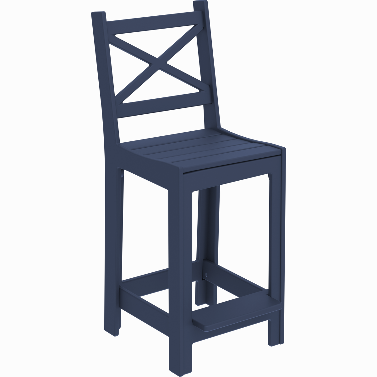 Modern Outdoor X-Back Bar Side Chair