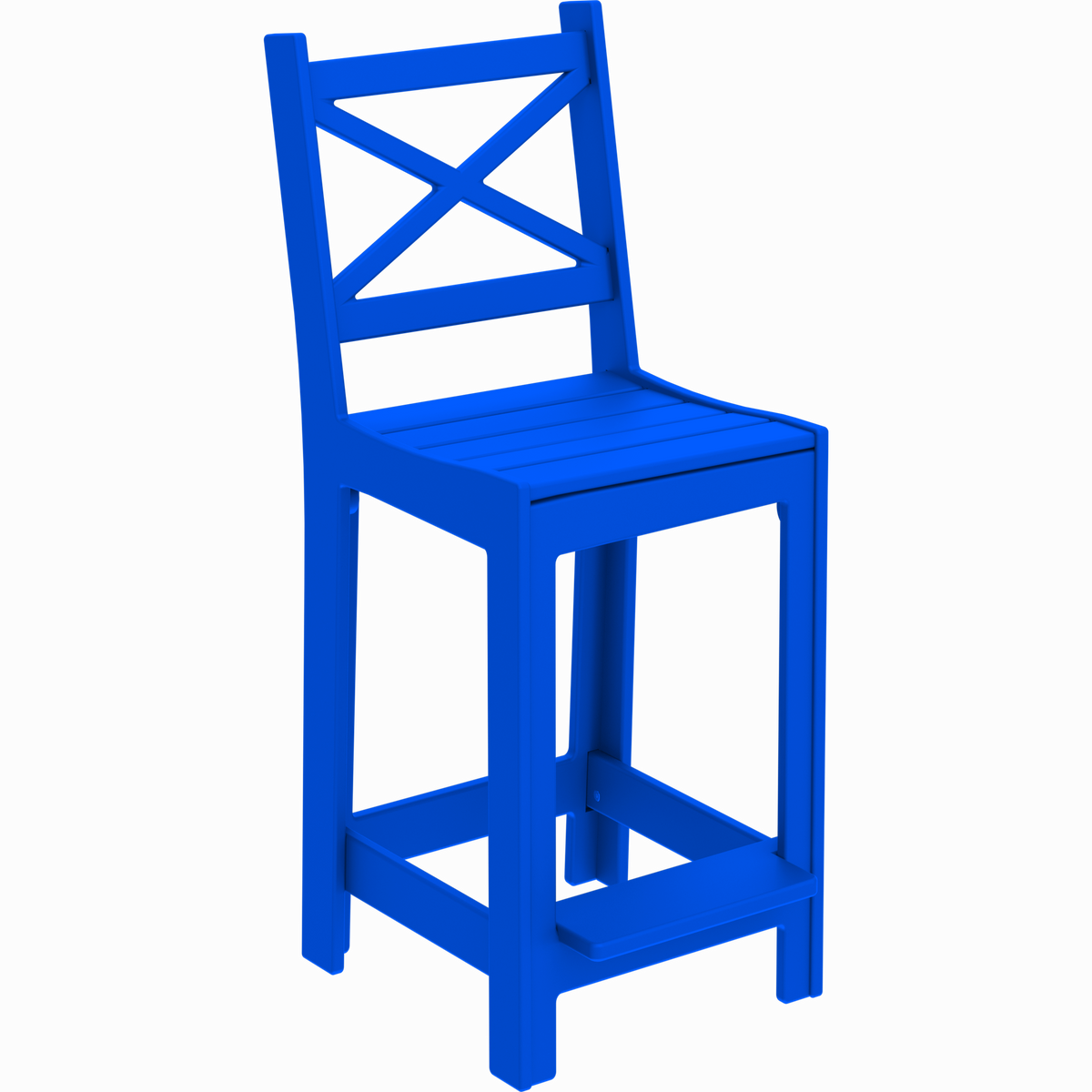 Modern Outdoor X-Back Bar Side Chair