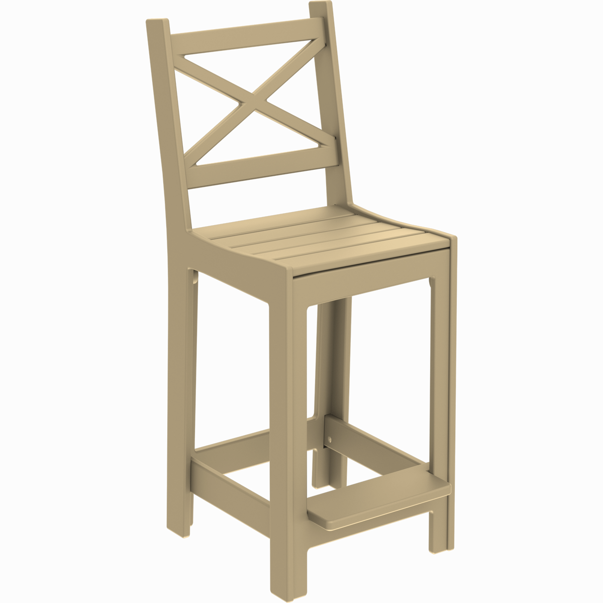 Modern Outdoor X-Back Bar Side Chair