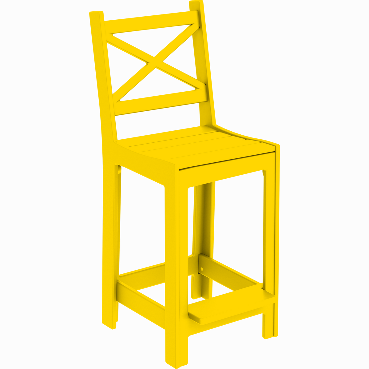 Modern Outdoor X-Back Bar Side Chair
