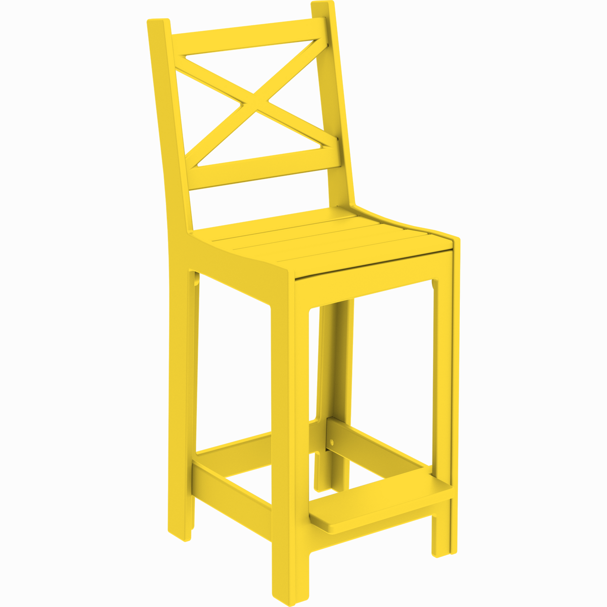 Modern Outdoor X-Back Bar Side Chair